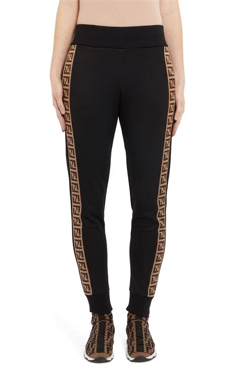 fendi logo trousers|fendi trousers price.